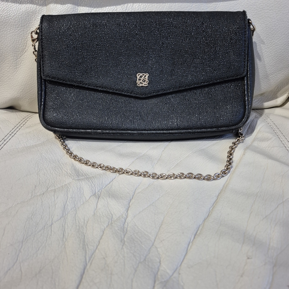 LOUIS Catorze Elegant Black Chain Strap Clutch